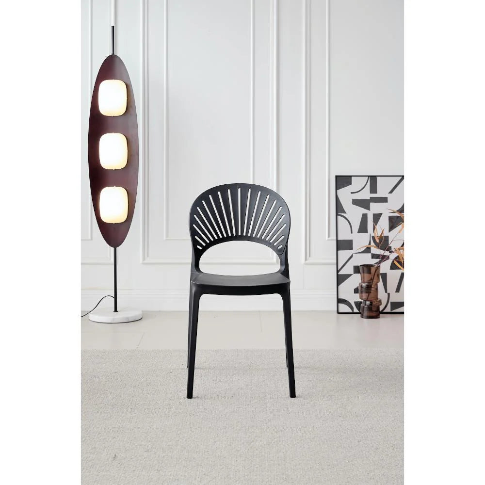 Silla Paraíso, Color Negro, con Espaldar y Diseño Moderno