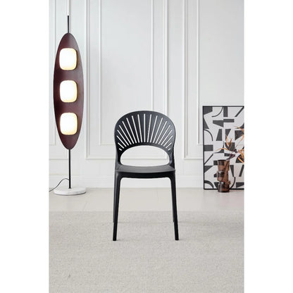 Silla Paraíso, Color Negro, con Espaldar y Diseño Moderno
