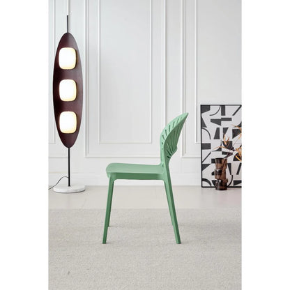Silla Paraíso, Color Verde Oliva, con Espaldar y Diseño Moderno