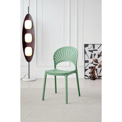 Silla Paraíso, Color Verde Oliva, con Espaldar y Diseño Moderno