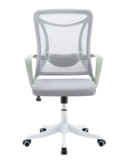 Silla de Escritorio Crown, Gris, Ergonómica con Altura Ajustable