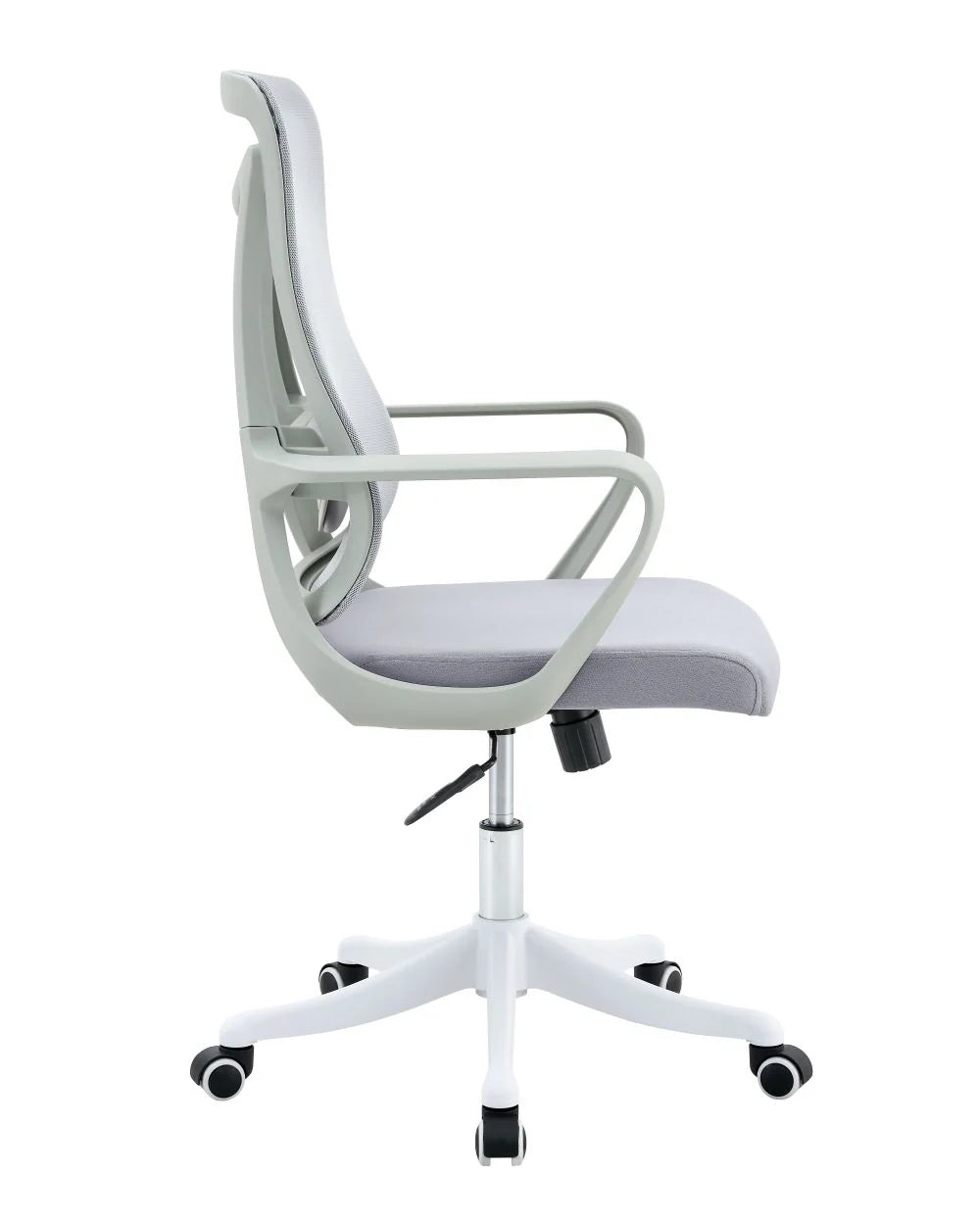 Silla de Escritorio Crown, Gris, Ergonómica con Altura Ajustable