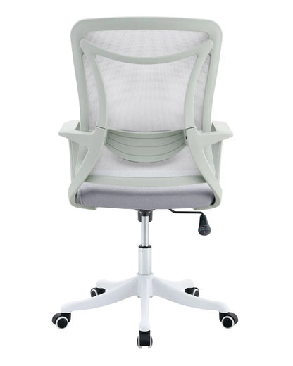 Silla de Escritorio Crown, Gris, Ergonómica con Altura Ajustable
