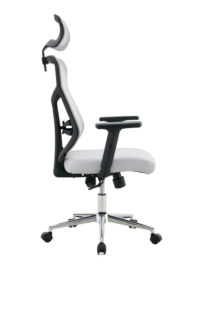Silla de Escritorio Prime, Gris, Ergonómica con Altura Ajustable