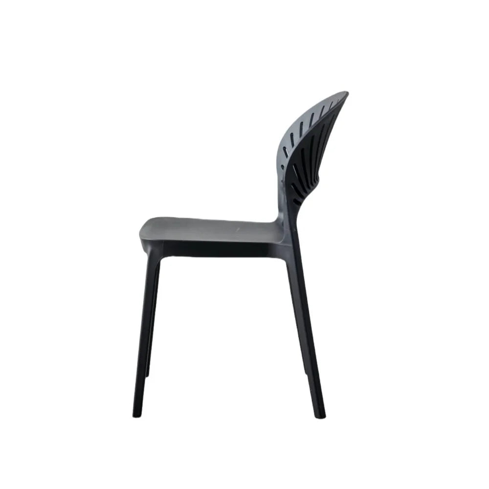 Silla Paraíso, Color Negro, con Espaldar y Diseño Moderno