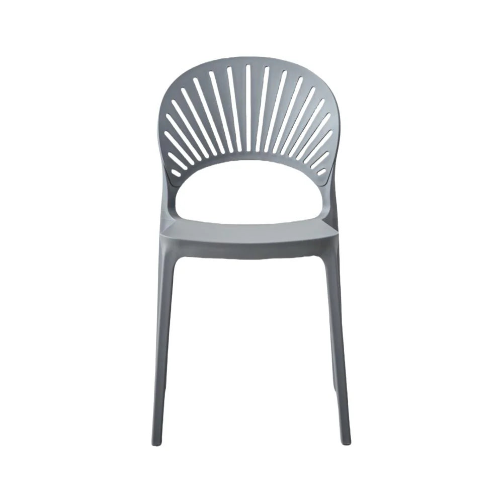 Silla Paraíso, Color Gris Oscuro, con Espaldar y Diseño Moderno