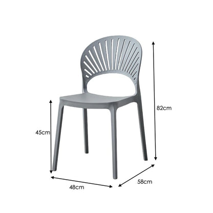 Silla Paraíso, Color Gris Oscuro, con Espaldar y Diseño Moderno