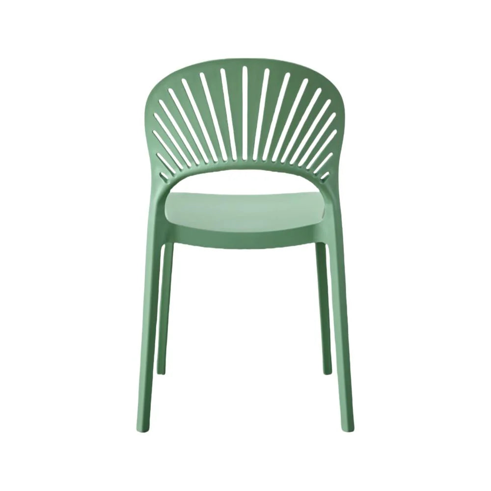 Silla Paraíso, Color Verde Oliva, con Espaldar y Diseño Moderno