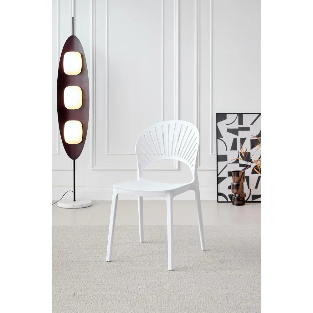 Silla Paraíso, Color Blanco, con Espaldar y Diseño Moderno