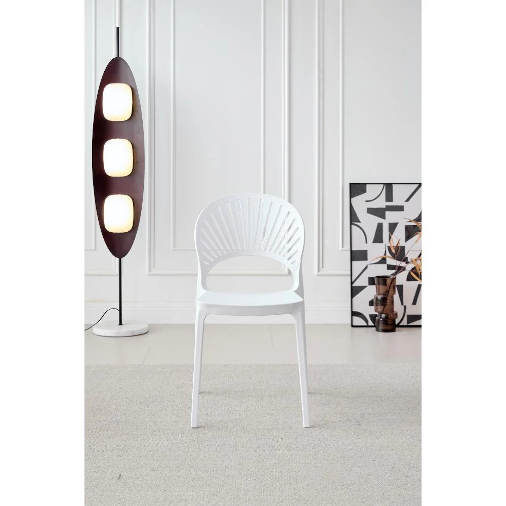 Silla Paraíso, Color Blanco, con Espaldar y Diseño Moderno