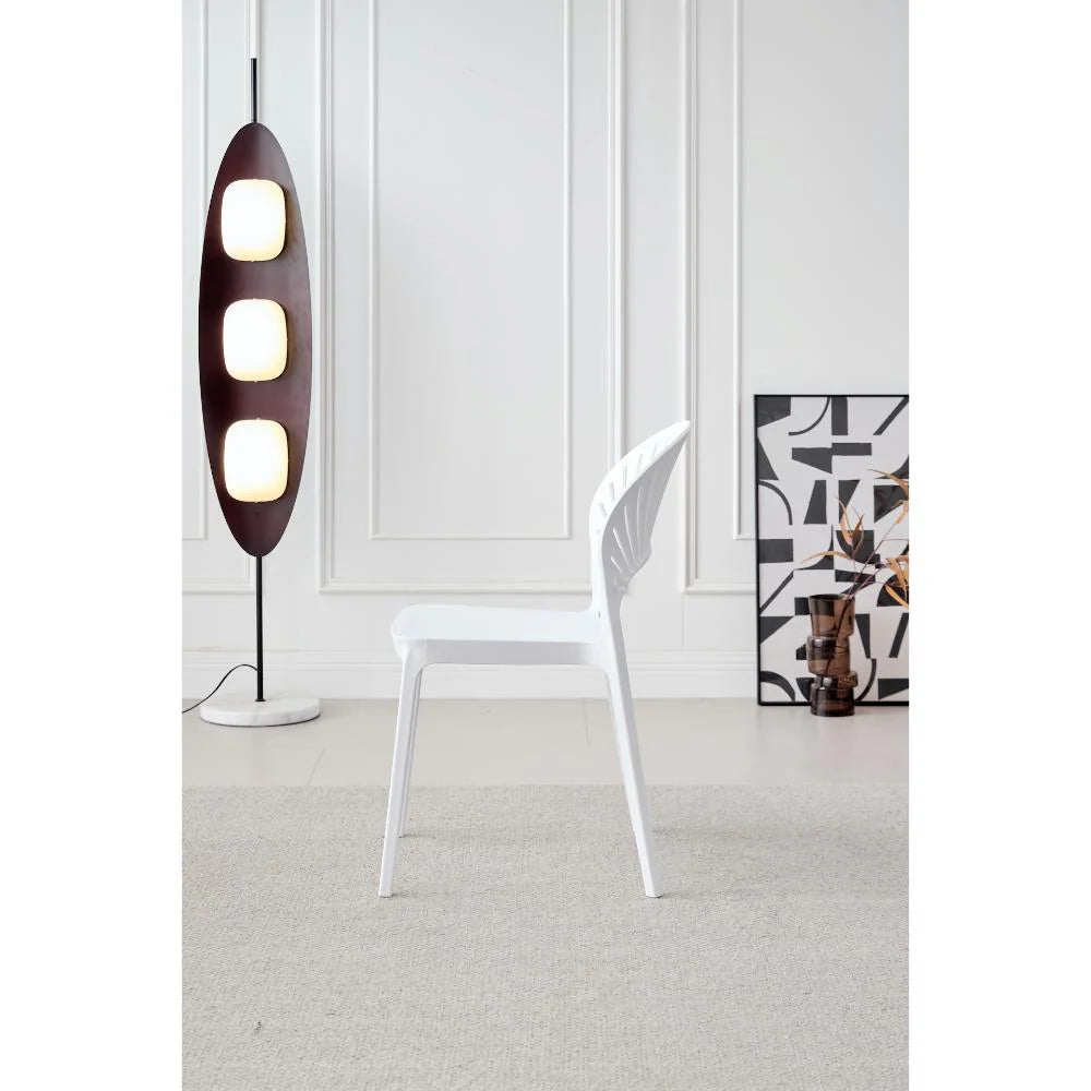 Silla Paraíso, Color Blanco, con Espaldar y Diseño Moderno