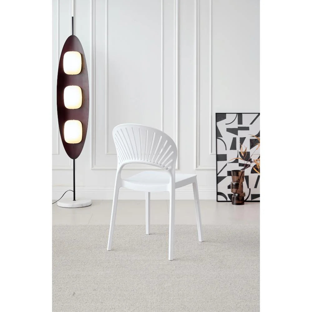 Silla Paraíso, Color Blanco, con Espaldar y Diseño Moderno