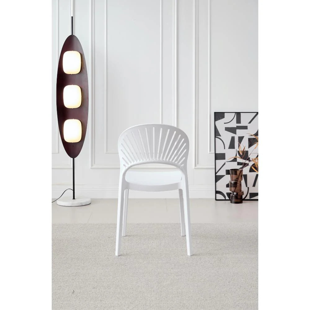 Silla Paraíso, Color Blanco, con Espaldar y Diseño Moderno