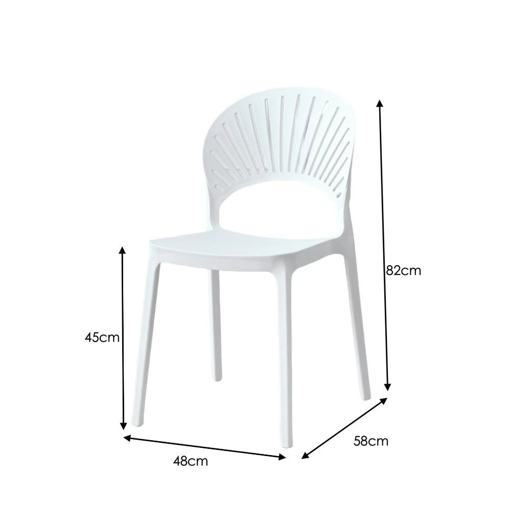 Silla Paraíso, Color Blanco, con Espaldar y Diseño Moderno