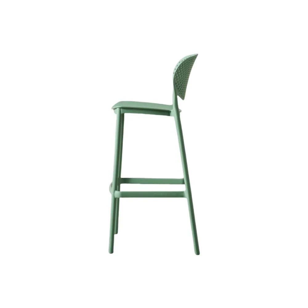 Silla para Bar Río, Color Verde Olivo, Diseño Moderno