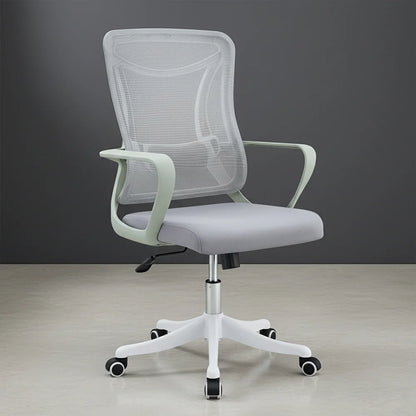 Silla de Escritorio Crown, Gris, Ergonómica con Altura Ajustable