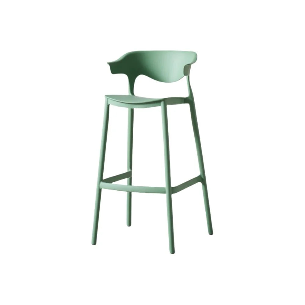 Silla para Bar Elena, Color Verde Oliva, Diseño Moderno