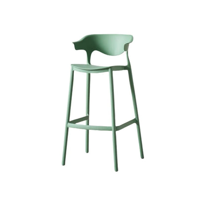 Silla para Bar Elena, Color Verde Oliva, Diseño Moderno