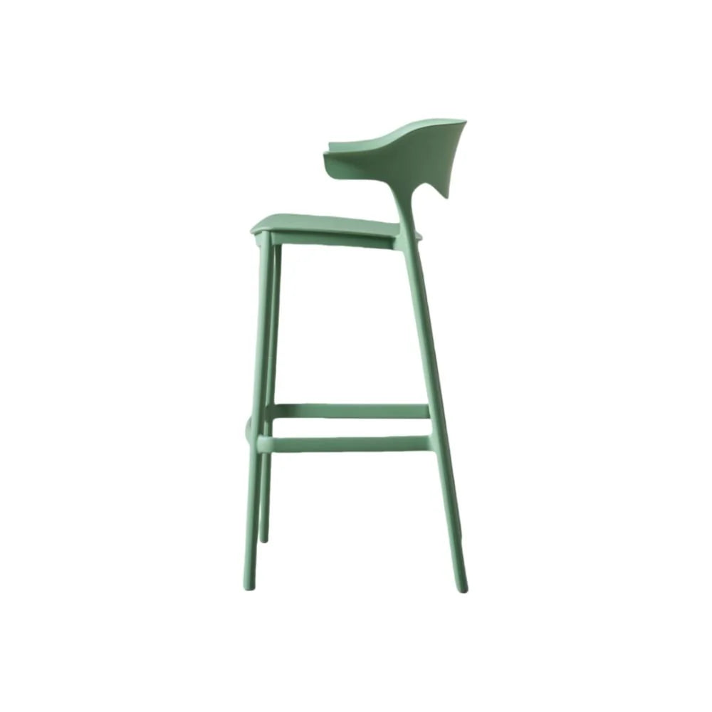 Silla para Bar Elena, Color Verde Oliva, Diseño Moderno