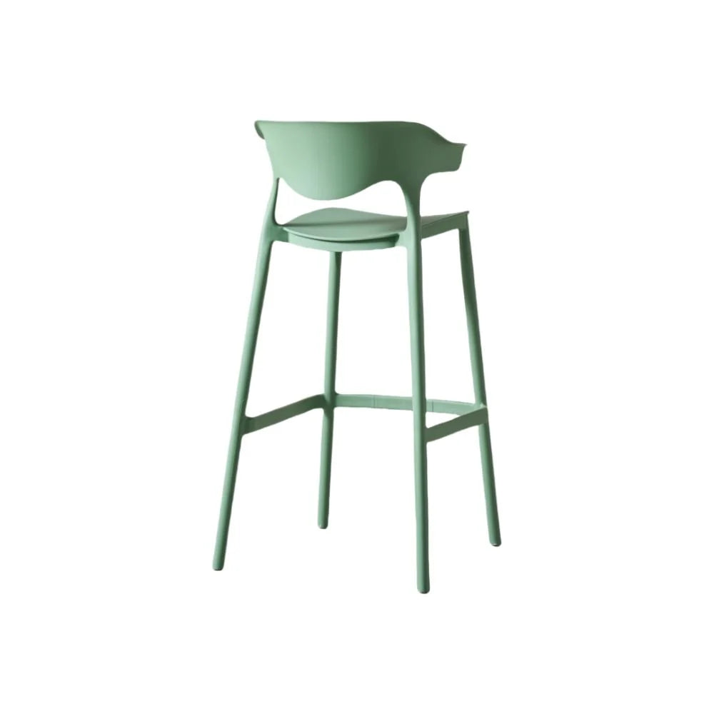 Silla para Bar Elena, Color Verde Oliva, Diseño Moderno