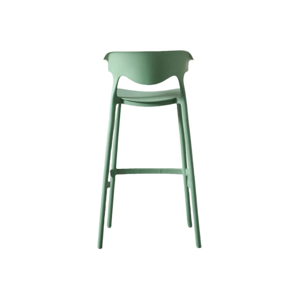 Silla para Bar Elena, Color Verde Oliva, Diseño Moderno