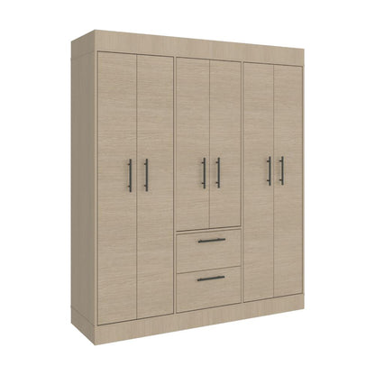 Closet Aura, Cartagena y Wengue, Con 6 Puertas y 2 Cajones
