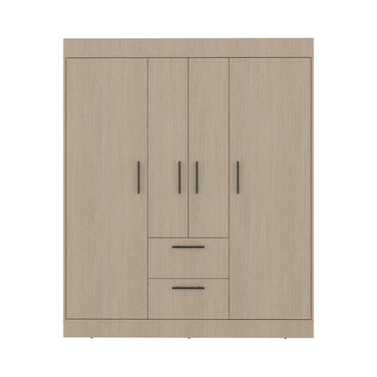 Closet Aura, Cartagena y Wengue, Con 4 Puertas y 2 Cajones