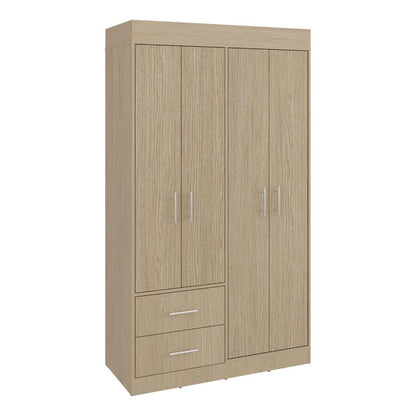 Closet Houston, Cartagena y Wengue , Con cuatro puertas batientes y dos cajones con amplio espacio de almacenamiento