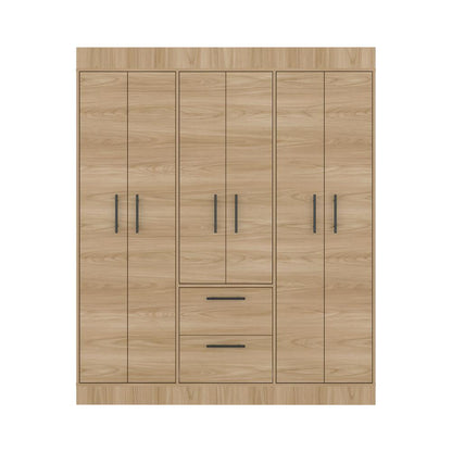 Closet Aura, Fresno Europeo y Wengue, con 6 puertas y 2 cajones