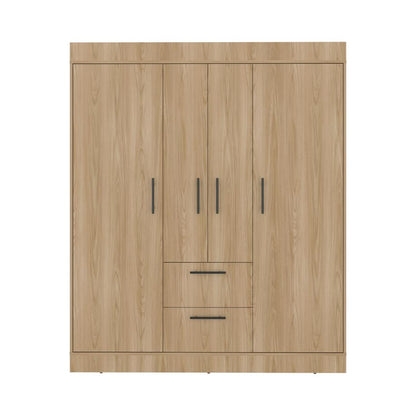 Closet Aura II, Fresno Europeo y Wengue, con 4 puertas y dos cajones