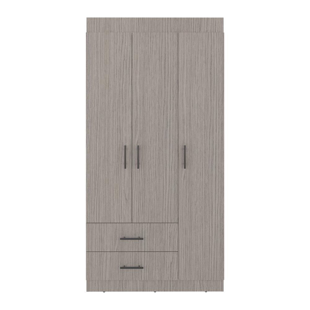 Closet Houston, Positano y Wengue, Con Tres Puertas Batientes y Dos Cajones Con Amplio Espacio De Almacenamiento