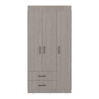 Closet Houston, Positano y Wengue, Con Tres Puertas Batientes y Dos Cajones Con Amplio Espacio De Almacenamiento