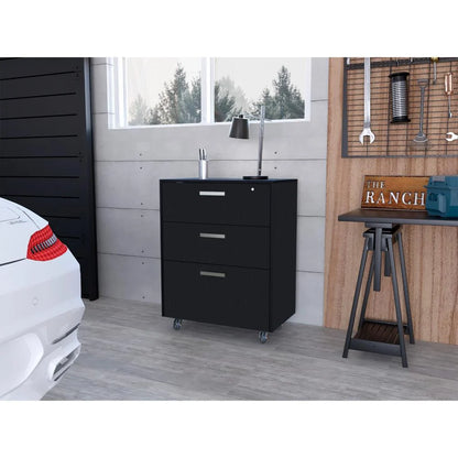 Archivador Multiusos Sándalo, Wengue, con Cerradura y Llave para Puerta