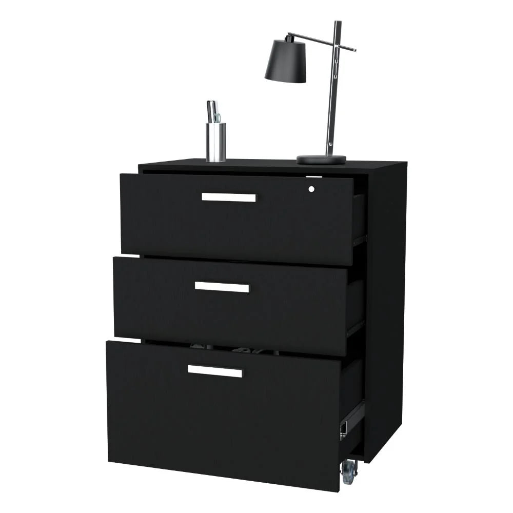 Archivador Multiusos Sándalo, Wengue, con Cerradura y Llave para Puerta