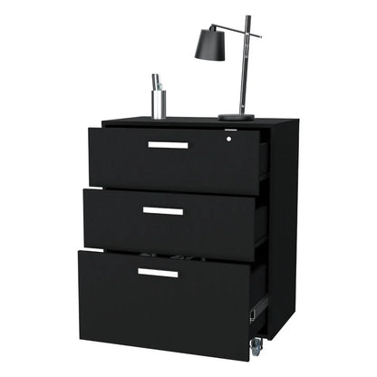 Archivador Multiusos Sándalo, Wengue, con Cerradura y Llave para Puerta