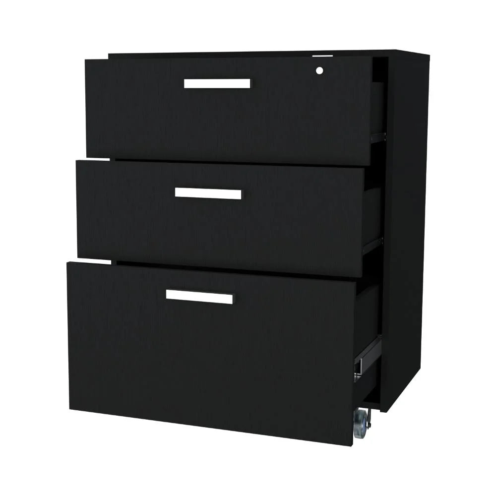 Archivador Multiusos Sándalo, Wengue, con Cerradura y Llave para Puerta