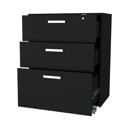 Archivador Multiusos Sándalo, Wengue, con Cerradura y Llave para Puerta