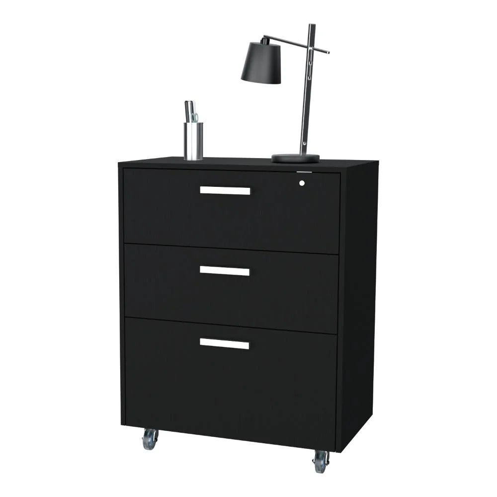 Archivador Multiusos Sándalo, Wengue, con Cerradura y Llave para Puerta