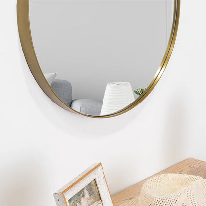 Espejo Circular D58 Dorado