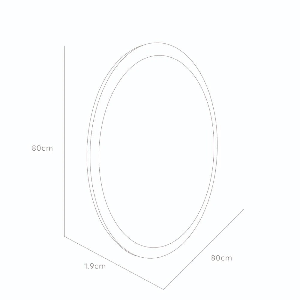 Espejo Circular Ary 80, Diseño Moderno