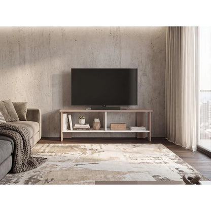 Mesa para TV Navi, Positano y Blanco Duqueza, para Televisor hasta 55 Pulgadas