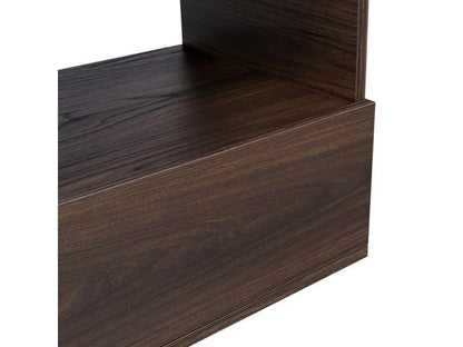 Mesa de Noche Camel, Caoba, con un Cajón Inferior Deslizable