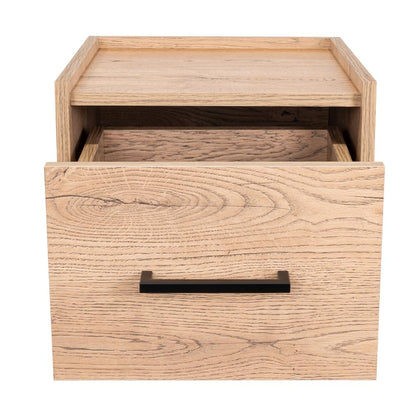 Mesa de Noche Flotante Boa, Macadamia, con Espacio para Colocar Objetos Decorativos ZF