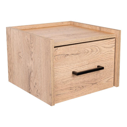 Mesa de Noche Flotante Boa, Macadamia, con Espacio para Colocar Objetos Decorativos ZF