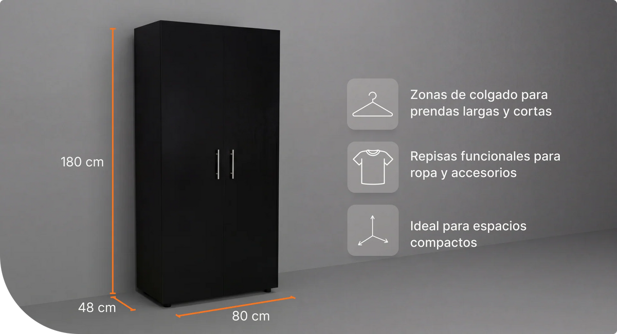 Clóset que aprovecha el espacio