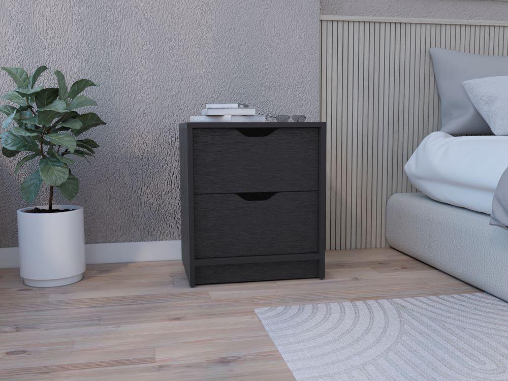 Mesa de Noche Brasilia,Wengue, con Diseño Práctico, Funcional y Moderno