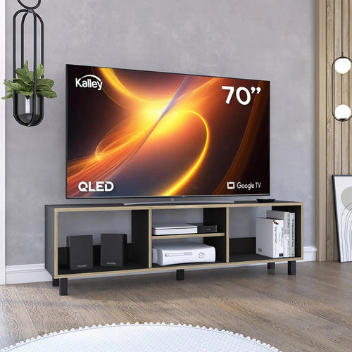 Mesa para TV Túnez, Wengue y Café Claro, para Televisor hasta 70 Pulgadas