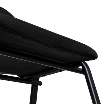 Silla Interlocutora, Negro, Con espaldar y diseño sencillo