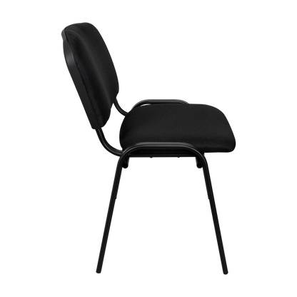Silla Interlocutora, Negro, Con espaldar y diseño sencillo