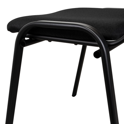 Silla Interlocutora, Negro, Con espaldar y diseño sencillo